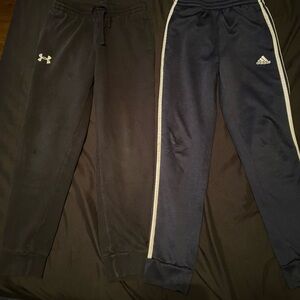Under Armour Kids Black Sweatpants - Adidas Blue Sweatpants